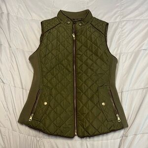 Love Tree Olive Quilted Women's Vest